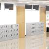 imageGreenvelly Metal Locker 66Lockers for Employees with 5DoorsTall Steel Lockable Storage Lockers with Standing LegsCard SlotsVents for GymSchoolOfficeKids RoomBlueGrey