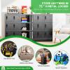 imageGreenvelly Metal Locker 66Lockers for Employees with 5DoorsTall Steel Lockable Storage Lockers with Standing LegsCard SlotsVents for GymSchoolOfficeKids RoomBlueBlack