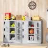 imageGreenvelly Metal Locker 66Lockers for Employees with 5DoorsTall Steel Lockable Storage Lockers with Standing LegsCard SlotsVents for GymSchoolOfficeKids RoomBlueGrey