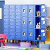 imageGreenvelly Metal Locker 66Lockers for Employees with 5DoorsTall Steel Lockable Storage Lockers with Standing LegsCard SlotsVents for GymSchoolOfficeKids RoomBlueBlue