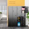 imageGreenvelly Metal Locker 66Lockers for Employees with 5DoorsTall Steel Lockable Storage Lockers with Standing LegsCard SlotsVents for GymSchoolOfficeKids RoomBlueBlack