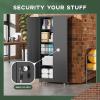 imageGreenvelly Metal Storage Cabinet 72quot Locking Metal Garage Storage Cabinet with Doors and 4 Adjustable Shelves Lockable Steel Cabinet for Home Office Garage Shop School White Grey 32quot W x 16quot DBlack1