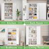 imageGreenvelly Metal Storage Cabinet 72quot Locking Metal Garage Storage Cabinet with Doors and 4 Adjustable Shelves Lockable Steel Cabinet for Home Office Garage Shop School White Grey 32quot W x 16quot DWhite1