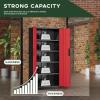 imageGreenvelly Metal Storage Cabinet 72quot Locking Metal Garage Storage Cabinet with Doors and 4 Adjustable Shelves Lockable Steel Cabinet for Home Office Garage Shop School White Grey 32quot W x 16quot DRed