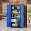 imageGreenvelly Metal Storage Cabinet 72quot Locking Metal Garage Storage Cabinet with Doors and 4 Adjustable Shelves Lockable Steel Cabinet for Home Office Garage Shop School White Grey 32quot W x 16quot DBlue