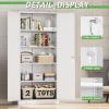 imageGreenvelly Metal Storage Cabinet 72quot Locking Metal Garage Storage Cabinet with Doors and 4 Adjustable Shelves Lockable Steel Cabinet for Home Office Garage Shop School White Grey 32quot W x 16quot DWhite1
