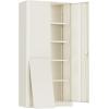 imageGreenvelly Metal Storage Cabinet with Doors and ShelvesLockable Storage Cabinet for Office36White Metal Garage Cabinets for Home Office Garage Kitchen ShopGrey