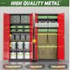 imageGreenvelly Metal Storage Cabinet with Doors and ShelvesLockable Storage Cabinet for Office36White Metal Garage Cabinets for Home Office Garage Kitchen ShopBlack Red