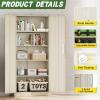 imageGreenvelly Metal Storage Cabinet with Doors and ShelvesLockable Storage Cabinet for Office36White Metal Garage Cabinets for Home Office Garage Kitchen ShopGrey