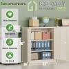 imageGreenvelly Metal Storage Cabinet with Doors and ShelvesLockable Storage Cabinet for Office36White Metal Garage Cabinets for Home Office Garage Kitchen ShopGrey