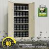 imageGreenvelly Metal Storage Cabinet with Doors and ShelvesLockable Storage Cabinet for Office36White Metal Garage Cabinets for Home Office Garage Kitchen ShopGrey