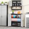 imageGreenvelly Metal Storage Cabinet with Doors and ShelvesLockable Storage Cabinet for Office36White Metal Garage Cabinets for Home Office Garage Kitchen ShopBlack Grey