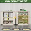 imageGreenvelly Metal Storage Cabinet with Doors and ShelvesLockable Storage Cabinet for Office36White Metal Garage Cabinets for Home Office Garage Kitchen ShopGrey