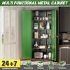 imageGreenvelly Metal Storage Cabinet with Doors and ShelvesLockable Storage Cabinet for Office36White Metal Garage Cabinets for Home Office Garage Kitchen ShopBlack Green