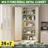 imageGreenvelly Metal Storage Cabinet with Doors and ShelvesLockable Storage Cabinet for Office36White Metal Garage Cabinets for Home Office Garage Kitchen ShopGrey
