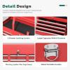 imageGreenvelly Metal Tool Chest8Drawer Rolling Tool Cart with Wheels2 in 1 Detachable Tool CabinetsTool BoxLiners and Locking System for GarageWarehouseWorkshop BarbershopBlackRed
