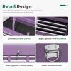 imageGreenvelly Metal Tool Chest8Drawer Rolling Tool Cart with Wheels2 in 1 Detachable Tool CabinetsTool BoxLiners and Locking System for GarageWarehouseWorkshop BarbershopBlackPurple