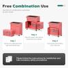 imageGreenvelly Metal Tool Chest8Drawer Rolling Tool Cart with Wheels2 in 1 Detachable Tool CabinetsTool BoxLiners and Locking System for GarageWarehouseWorkshop BarbershopBlackPink