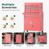 imageGreenvelly Metal Tool Chest8Drawer Rolling Tool Cart with Wheels2 in 1 Detachable Tool CabinetsTool BoxLiners and Locking System for GarageWarehouseWorkshop BarbershopBlackPink