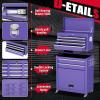 imageGreenvelly Metal Tool Chest8Drawer Rolling Tool Chest with WheelsTool Cabinet with Wheels2 in 1 Detachable Tool CabinetLiners and Locking System for Warehouse GarageWorkshopPurplePurple