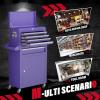 imageGreenvelly Metal Tool Chest8Drawer Rolling Tool Chest with WheelsTool Cabinet with Wheels2 in 1 Detachable Tool CabinetLiners and Locking System for Warehouse GarageWorkshopPurplePurple