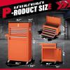 imageGreenvelly Metal Tool Chest8Drawer Rolling Tool Chest with WheelsTool Cabinet with Wheels2 in 1 Detachable Tool CabinetLiners and Locking System for Warehouse GarageWorkshopPurpleBright Orange