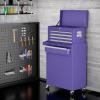 imageGreenvelly Metal Tool Chest8Drawer Rolling Tool Chest with WheelsTool Cabinet with Wheels2 in 1 Detachable Tool CabinetLiners and Locking System for Warehouse GarageWorkshopPurplePurple