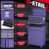 imageGreenvelly Metal Tool Chest8Drawer Rolling Tool Chest with WheelsTool Cabinet with Wheels2 in 1 Detachable Tool CabinetLiners and Locking System for Warehouse GarageWorkshopPurplePurple