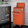 imageGreenvelly Metal Tool Chest8Drawer Rolling Tool Chest with WheelsTool Cabinet with Wheels2 in 1 Detachable Tool CabinetLiners and Locking System for Warehouse GarageWorkshopPurpleBright Orange