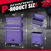 imageGreenvelly Metal Tool Chest8Drawer Rolling Tool Chest with WheelsTool Cabinet with Wheels2 in 1 Detachable Tool CabinetLiners and Locking System for Warehouse GarageWorkshopPurplePurple