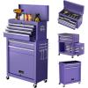 imageGreenvelly Metal Tool Chest8Drawer Rolling Tool Chest with WheelsTool Cabinet with Wheels2 in 1 Detachable Tool CabinetLiners and Locking System for Warehouse GarageWorkshopPurplePurple