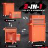 imageGreenvelly Metal Tool Chest8Drawer Rolling Tool Chest with WheelsTool Cabinet with Wheels2 in 1 Detachable Tool CabinetLiners and Locking System for Warehouse GarageWorkshopPurpleBright Orange