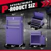 imageGreenvelly Metal Tool Chest8Drawer Rolling Tool Chest with WheelsTool Cabinet with Wheels2 in 1 Detachable Tool CabinetLiners and Locking System for Warehouse GarageWorkshopPurplePurple