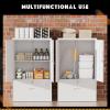 imageGreenvelly White Metal Storage Cabinet 72quot Steel Locking Cabinet with Doors and 4 Adjustable Shelves Tall Tool Storage for Home Office Metal Classroom Cabinet for GarageWhite