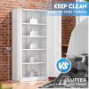 imageGreenvelly White Metal Storage Cabinet 72quot Steel Locking Cabinet with Doors and 4 Adjustable Shelves Tall Tool Storage for Home Office Metal Classroom Cabinet for GarageWhite