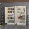 imageGreenvelly White Metal Storage Cabinet 72quot Steel Locking Cabinet with Doors and 4 Adjustable Shelves Tall Tool Storage for Home Office Metal Classroom Cabinet for GarageGrey
