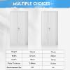imageGreenvelly White Metal Storage Cabinet 72quot Steel Locking Cabinet with Doors and 4 Adjustable Shelves Tall Tool Storage for Home Office Metal Classroom Cabinet for GarageWhite