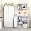imageGreenvelly White Metal Storage Cabinet 72quot Steel Locking Cabinet with Doors and 4 Adjustable Shelves Tall Tool Storage for Home Office Metal Classroom Cabinet for GarageWhite