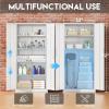 imageGreenvelly White Metal Storage Cabinet 72quot Steel Locking Cabinet with Doors and 4 Adjustable Shelves Tall Tool Storage for Home Office Metal Classroom Cabinet for GarageWhite