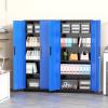 imageGreenvelly White Metal Storage Cabinet 72quot Steel Locking Cabinet with Doors and 4 Adjustable Shelves Tall Tool Storage for Home Office Metal Classroom Cabinet for GarageBlack Blue