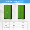imageGreenvelly White Metal Storage Cabinet 72quot Steel Locking Cabinet with Doors and 4 Adjustable Shelves Tall Tool Storage for Home Office Metal Classroom Cabinet for GarageBlack Green