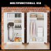 imageGreenvelly White Metal Storage Cabinet 72quot Steel Locking Cabinet with Doors and 4 Adjustable Shelves Tall Tool Storage for Home Office Metal Classroom Cabinet for GarageWhite