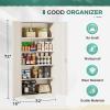 imageGreenvelly White Metal Storage Cabinet 72quot Steel Locking Cabinet with Doors and 4 Adjustable Shelves Tall Tool Storage for Home Office Metal Classroom Cabinet for GarageGrey
