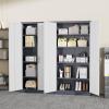 imageGreenvelly White Metal Storage Cabinet 72quot Steel Locking Cabinet with Doors and 4 Adjustable Shelves Tall Tool Storage for Home Office Metal Classroom Cabinet for GarageGrey White