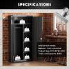 imageGreenvelly White Metal Storage Cabinet 72quot Steel Locking Cabinet with Doors and 4 Adjustable Shelves Tall Tool Storage for Home Office Metal Classroom Cabinet for GarageBlack