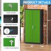 imageGreenvelly White Metal Storage Cabinet 72quot Steel Locking Cabinet with Doors and 4 Adjustable Shelves Tall Tool Storage for Home Office Metal Classroom Cabinet for GarageBlack Green