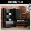 imageGreenvelly White Metal Storage Cabinet 72quot Steel Locking Cabinet with Doors and 4 Adjustable Shelves Tall Tool Storage for Home Office Metal Classroom Cabinet for GarageBlack