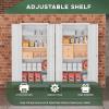 imageGreenvelly White Metal Storage Cabinet 72quot Steel Locking Cabinet with Doors and 4 Adjustable Shelves Tall Tool Storage for Home Office Metal Classroom Cabinet for GarageWhite