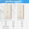 imageGreenvelly White Metal Storage Cabinet 72quot Steel Locking Cabinet with Doors and 4 Adjustable Shelves Tall Tool Storage for Home Office Metal Classroom Cabinet for GarageGrey