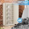 imageGreenvelly White Metal Storage Cabinet 72quot Steel Locking Cabinet with Doors and 4 Adjustable Shelves Tall Tool Storage for Home Office Metal Classroom Cabinet for GarageGrey